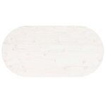 vidaXL Dessus de table blanc 90x45x2 5 cm bois de pin massif ovale