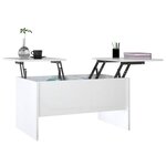 vidaXL Table basse blanc brillant 80x50x42 5 cm bois d'ingénierie
