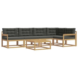 vidaXL Ensemble de canapés d'extérieur 6 pc Blanc et anthracite