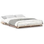 vidaXL Cadre de lit surélevé Marron 160 x 210 cm Bois massif en pin