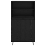 vidaXL Haut Armoire Noir 60 x 36 x 110 cm Bois d'ingénierie
