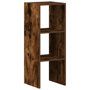 vidaXL Bibliothèque empilable chêne fumé 30x30x80 cm bois d'ingénierie