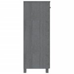 vidaXL Armoire à chaussures HAMAR Gris foncé 85x40x108 cm Pin massif