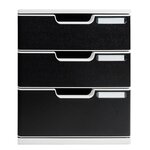 Module De Classement Modulo Office 3 Tiroirs Fermés - Noir - Exacompta