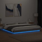 vidaXL Cadre de lit et lumières LED sans matelas sonoma gris 180x200cm