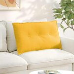 vidaXL Coussin de Dos Jaune clair 80 x 50 cm Tissu en velours côtelé