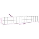 vidaXL Lit surélevé de jardin Acier enduit de poudre 512x80x68 cm gris