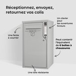 Boîte aux lettres et colis 2-en-1 connectée Boks One (RAL 7035)