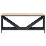 vidaXL Étagère à bois de chauffage avec plateau en bois anthracite
