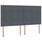 vidaXL Lit avec rangement et matelas Gris foncé 180 x 200 cm Velours