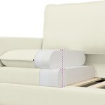 vidaXL Canapé Crème 156 x 81 x 87 5 cm Tissu