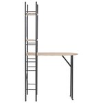 vidaXL Ensemble à dîner pliant 3 Pièces et étagère de rangement MDF acier