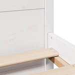 vidaXL Cadre de lit sans matelas blanc 90x200 cm bois de pin massif
