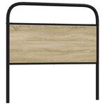 vidaXL Tête de lit chêne sonoma 107 cm acier et bois d'ingénierie
