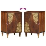 vidaXL Cabinet de salle de bain avec porte marron miel 38 x 33 x 58 cm