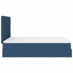 VidaXL Cadre de lit ottoman avec matelas bleu 140x200 cm tissu