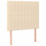 vidaXL Sommier à lattes de lit avec matelas Crème 80x200 cm Tissu