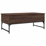 vidaXL Table basse chêne marron 100x50x40cm bois d'ingénierie et métal