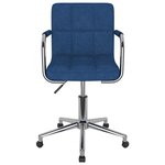 Vidaxl chaise pivotante de bureau bleu tissu