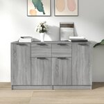 vidaXL Buffets 2 Pièces Sonoma gris 60x30x70 cm Bois d'ingénierie