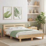 vidaXL Cadre de lit sans matelas chêne sonoma 150x200 cm