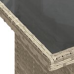 vidaXL Salon de jardin avec coussins 7 Pièces gris clair résine tressée