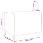vidaXL Housse de meubles d'extérieur 110 x 84 x 70 cm