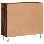 vidaXL Buffet chêne fumé 90x34x80 cm bois d'ingénierie
