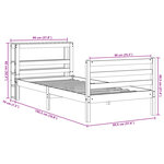 vidaXL Cadre de lit sans matelas 90x190 cm bois de pin massif