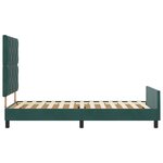 vidaXL Cadre de lit avec tête de lit Vert foncé 100 x 200 cm Velours