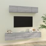 vidaXL Ensemble de meubles TV 4 Pièces Sonoma gris Bois d'ingénierie