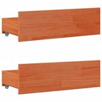 vidaXL Cadre de lit sans matelas avec tiroirs 120x200 cm bois pin