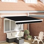 Store Rétractable Manuel vidaXL Noir 300x250 cm
