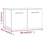 vidaXL Armoire murale Chêne fumé 60x36 5x35 cm Bois d'ingénierie