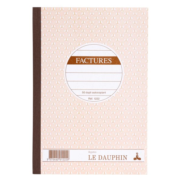 Manifold Autocopiant 210x148 Factures 50 Dupli - Avoine - X 5 - Le Dauphin