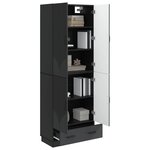 vidaXL Ensemble de Meubles 2 Pièces Noir Bois d'ingénierie
