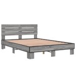 vidaXL Cadre de lit sans matelas sonoma gris 140x200 cm