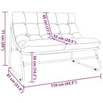 vidaXL Mobilier de jardin avec coussin Noir 110 x 80 x 71cm Métal