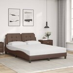 vidaXL Cadre de lit sans matelas Zadar marron 120x200 cm similicuir