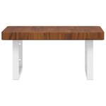 vidaXL Étagère de vasque murale acier et bois de chêne massif