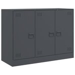 vidaXL Buffet anthracite 99x39x73 cm acier