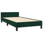vidaXL Cadre de lit sans matelas vert foncé 90x190 cm velours