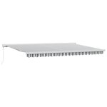 vidaXL Auvent rétractable anthracite et blanc 5x3 m tissu et aluminium