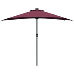 vidaXL Parasol de jardin Rouge bordeaux 294 x 150 x 223 cm tissu