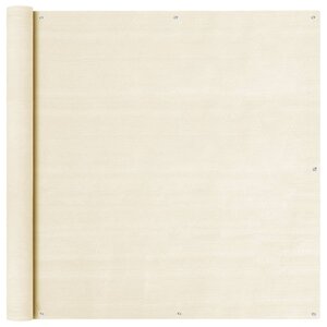 vidaXL Écran de balcon Crème 120x300 cm PEHD