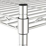 vidaXL Étagère de rangement 3 niveaux et roues 60x35x81cm chrome 150kg