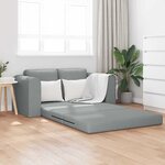 vidaXL Canapé-Lit Gris clair 148 x 71 x 83 cm tissu