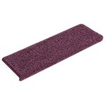 vidaXL Tapis d'escalier 30 pièces 65 x 21 x 4 cm Violet foncé Bord rectangulaire