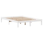 vidaXL Lit bibliothèque sans matelas blanc 140x190 cm bois pin massif