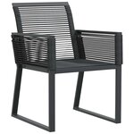 vidaXL Ensemble de salle à manger pour jardin 5 Pièces Noir Poly rotin